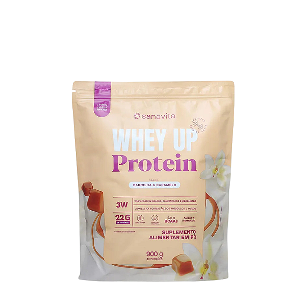 Whey Up 3w Baunilha E Caramelo 900g - Sanavita