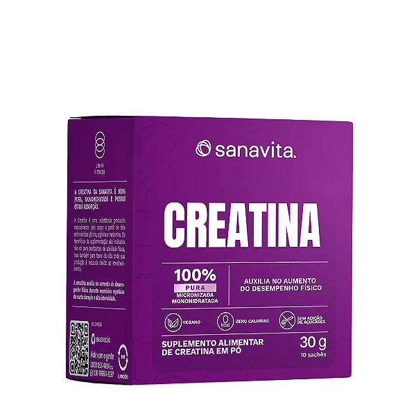 Creatina 10 Saches 100%pura - Sanavita