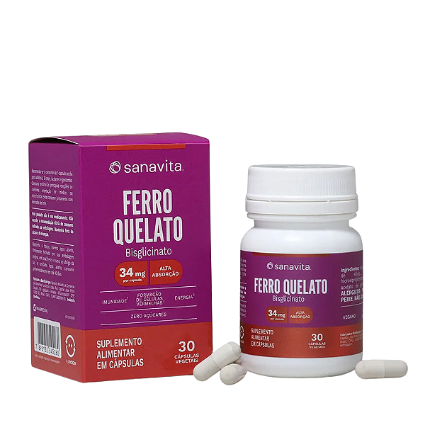 Ferro Quelato 30caps -sanavita