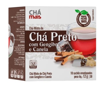 Cha Preto/gengibre E Canela 10sache - Cha Mais