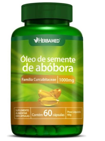 Oleo De Semente De Abobora 60caps 1g - Herbamed