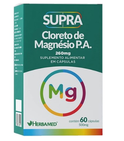 Cloreto De Magnesio Pa Supra 60caps 300mg - Herbamed