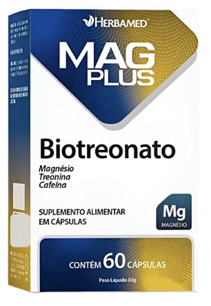Mag Plus Biotreonato 60 Caps - Herbamed