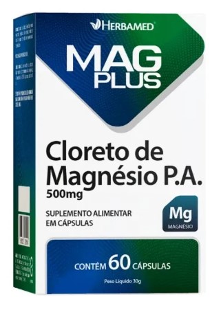 Mag Plus Cloreto De Magnesio Pa 60caps - Herbamed