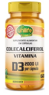 Vitamina D - Colecalciferol 60 Caps - Unili