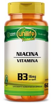 Niacina B3 60caps - Unilife