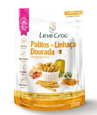 Palitos Salgados Linhaca Dourada 120g - Leve Crock