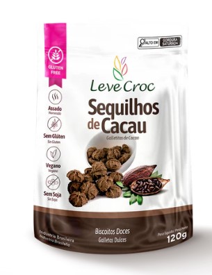 Sequilhos De Cacau 120g - Leve Crock