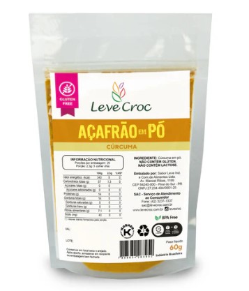 Acafrao Em Po 60g - Leve Crock