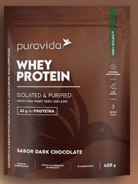 Whey Iso Dark Choco 450g - Puravida