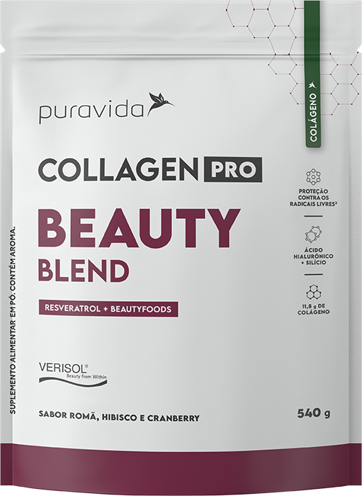 Collagen Pro Beauty Blend Roma C Hibisco 540g - Puravida