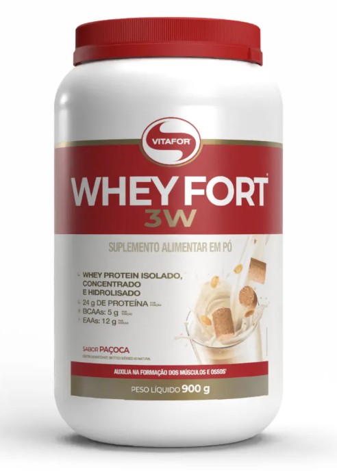 Whey Fort 3w Pote 900g Pacoca - Vitafor