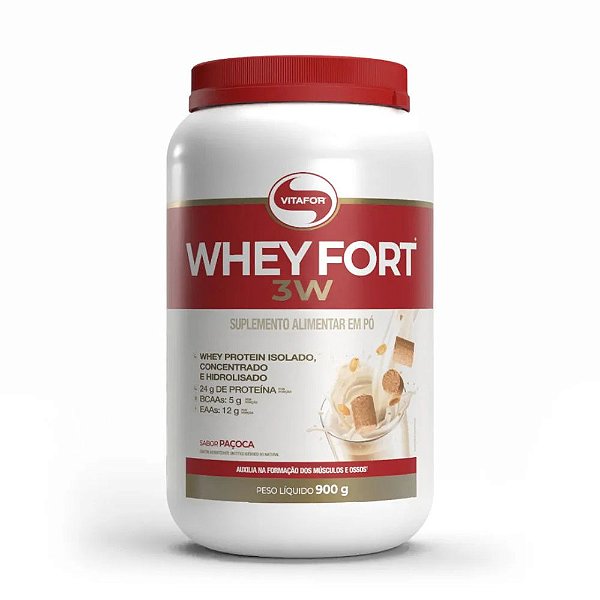 Whey Fort 3w Pote 900g Pacoca - Vitafor