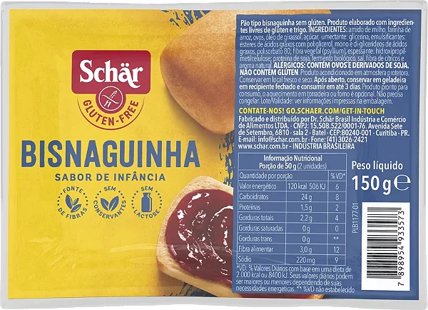 Bisnaguinha 150gr - Schar