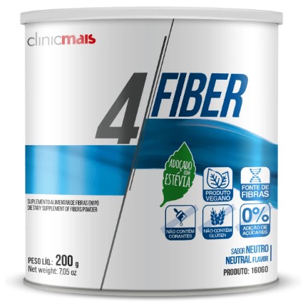 4 Fiber Sabor Neutro 200g - Cha Mais