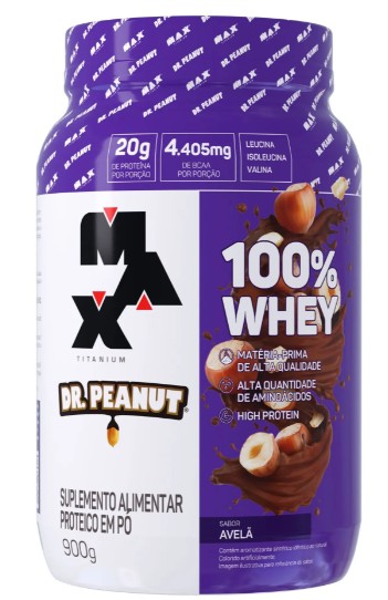 100% Whey Avela Dr Peanut 900g - Max Titanium