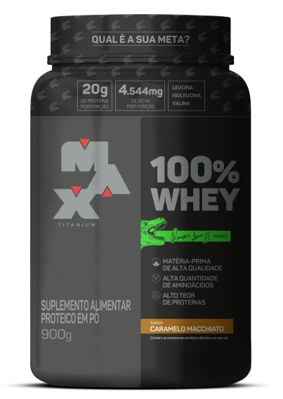 100% Whey Caramelo Macchiato Ramon Dino 900g - Max Titanium