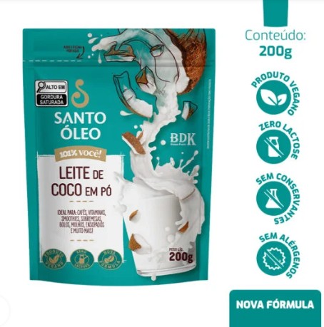Leite De Coco Em Po 200g - Santo Oleo