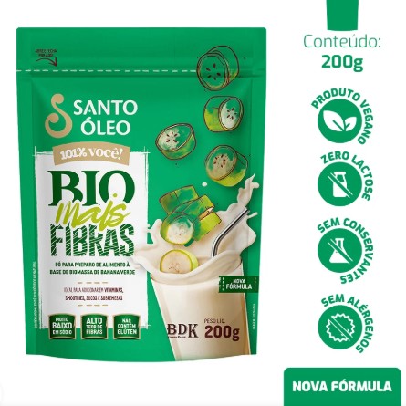 Biomassa De Banana Verde Em Po 200g - Santo Oleo
