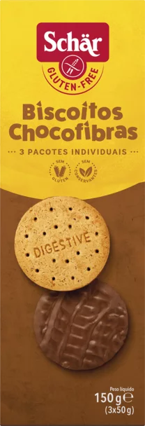 Biscoito Chocofibras E Chocolate 150g - Schar