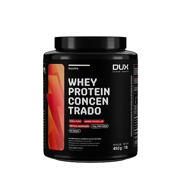 Whey Protein Concentrado Baunilha 450g - Dux