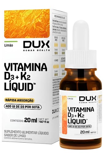 Vitamina D3 + K2 Limao 20ml - Dux Nutrition