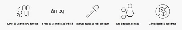 Vitamina D3 + K2 Limao 20ml - Dux Nutrition