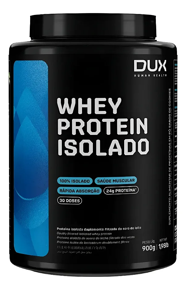 Whey Protein Isolado Chocolate 900g - Dux Nutritio