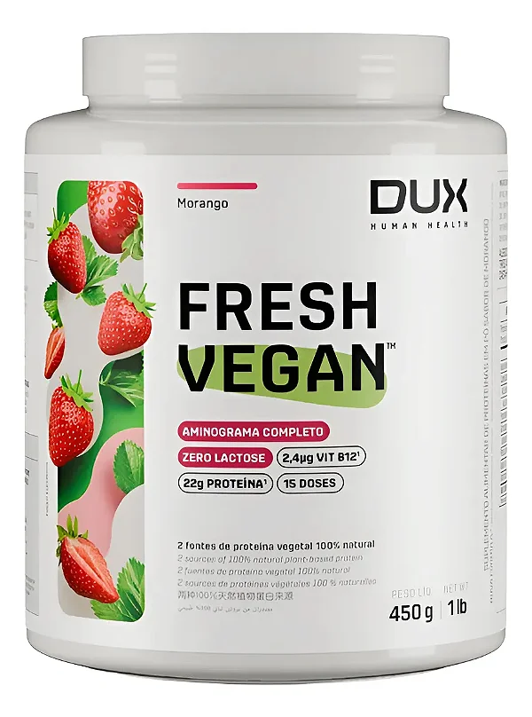 Fresh Vegan Morango 450g - Dux Nutrition