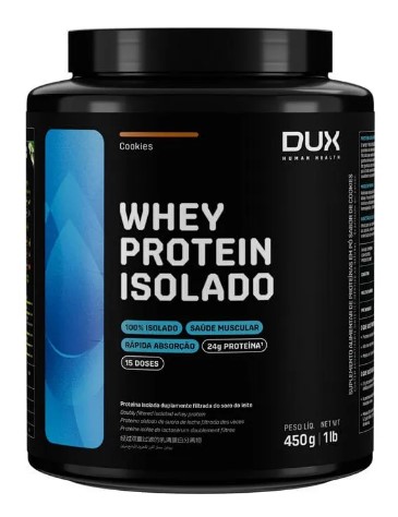 Whey Protein Isolado Cookies 450g - Dux Nutrition