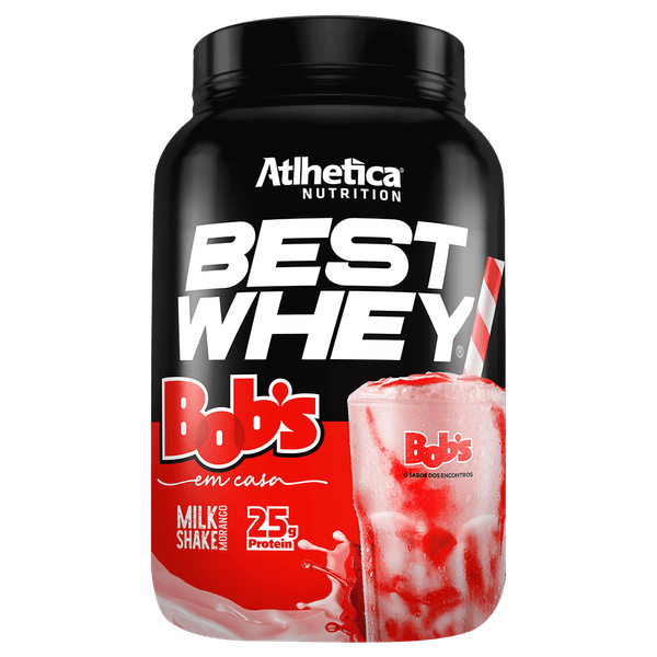 Best Whey Milkshake De Morango Bobs 900g - Atlhetica