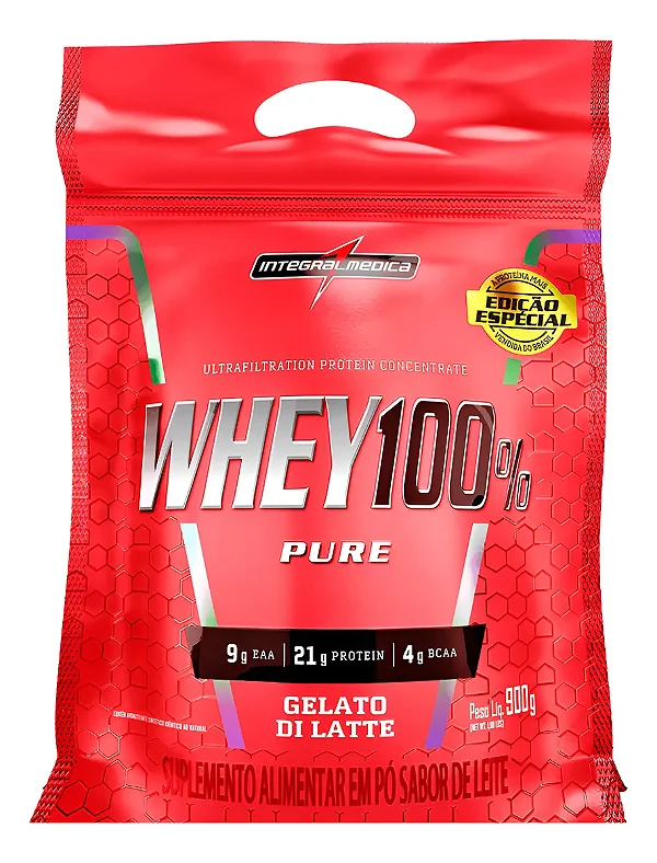 Whey 100% Refil Gelato Di Late 900g - Integral Medica