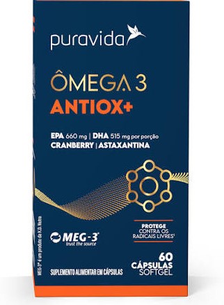 Omega 3 Antiox+ 60 Caps - Puravida