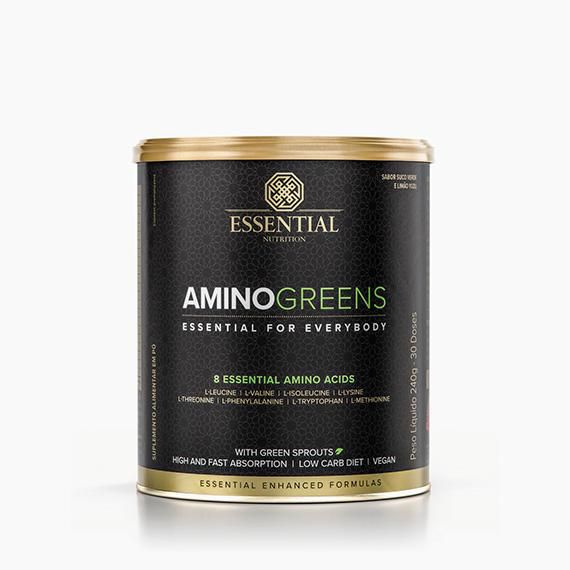 Amino Greens 240 g Essential - 30 doses Pool de Aminoácidos Essenciais