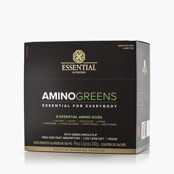 Amino Greens Box 240 g Essential - Box c/ 30 sachês de 8 g
