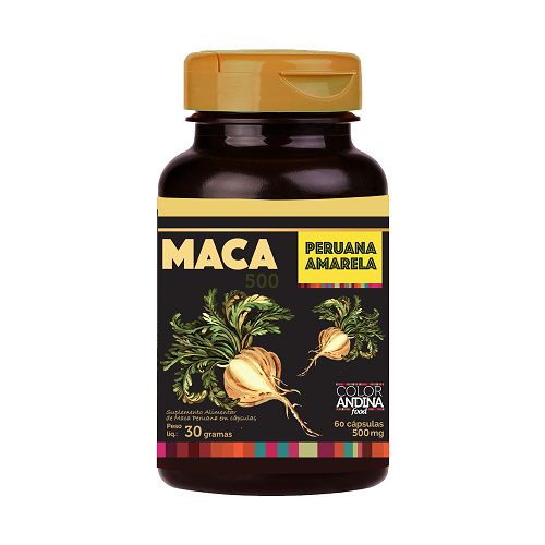 Maca Peruana Amarela Vegana 60 Caps 480 mg - COLOR ANDINA
