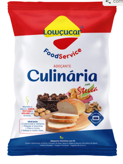 Adoçante Culinária C/ Stevia 1 Kg - Lowçucar