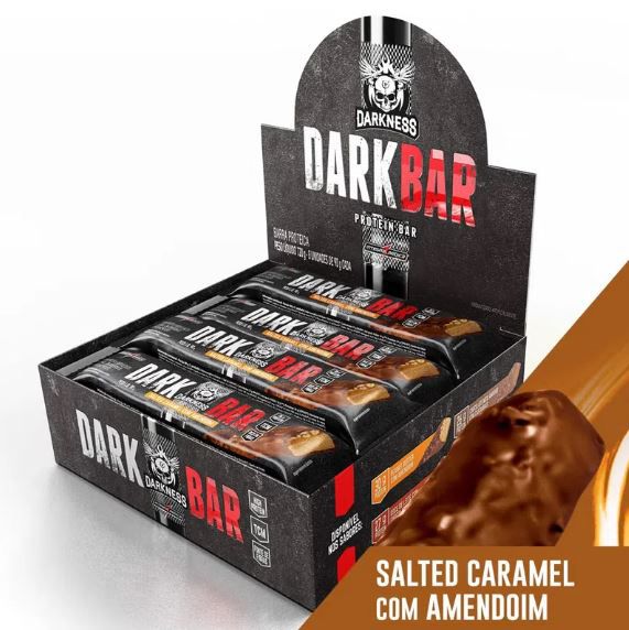 Dark Bar Protein Salted Caramelo com Amendoim 24 g de Proteína (9 unidades) - Integral Médica