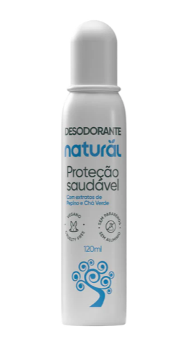 Desodorante Natural Com Extratos de Pepino e Chá Verde 120 ml - Orgânico Suavetex