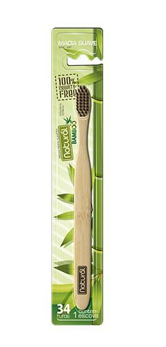 Escova Dental Natural Bamboo 34 Tufos - Orgânico Suavetex