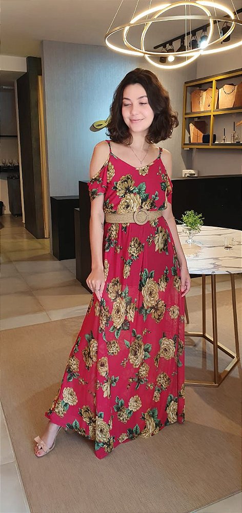 vestido de alcinha florido