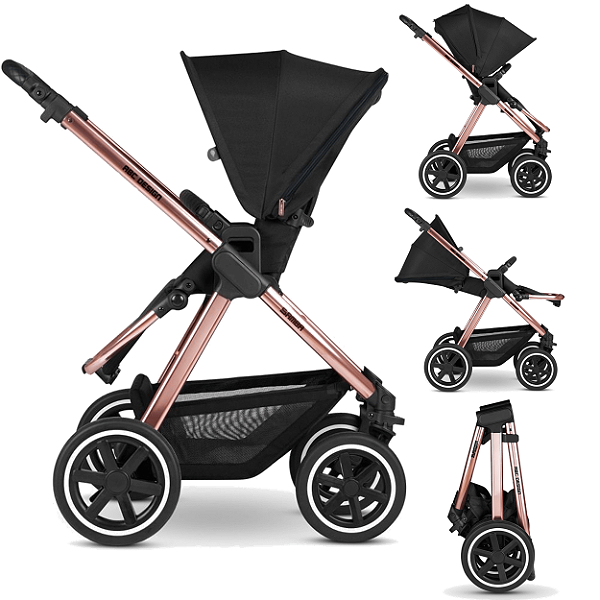 Carrinho de Bebe ABC Design Samba com Bebe Conforto Rose Gold