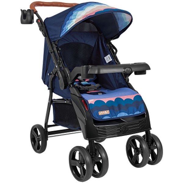 Carrinho de Bebe para Passeio Tutti Baby Sky Reversível Azul