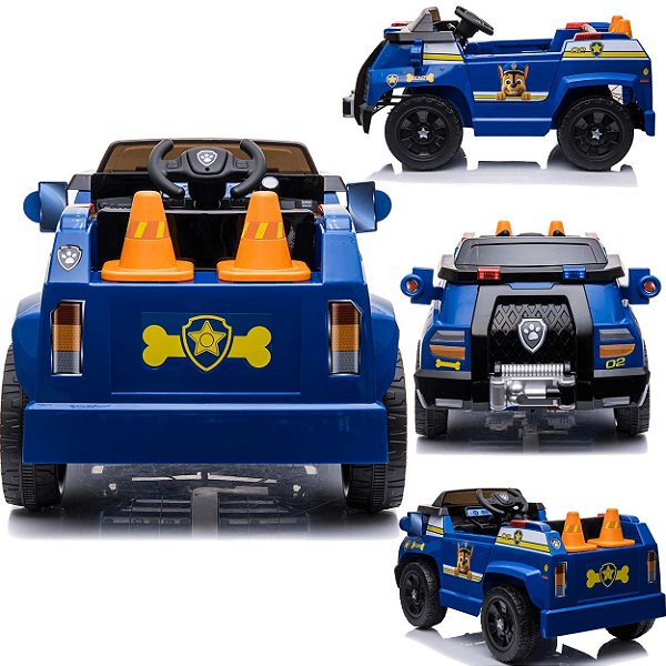Carro de Policia Eletrico Patrulha Canina Chase 12V Controle - Maçã ...