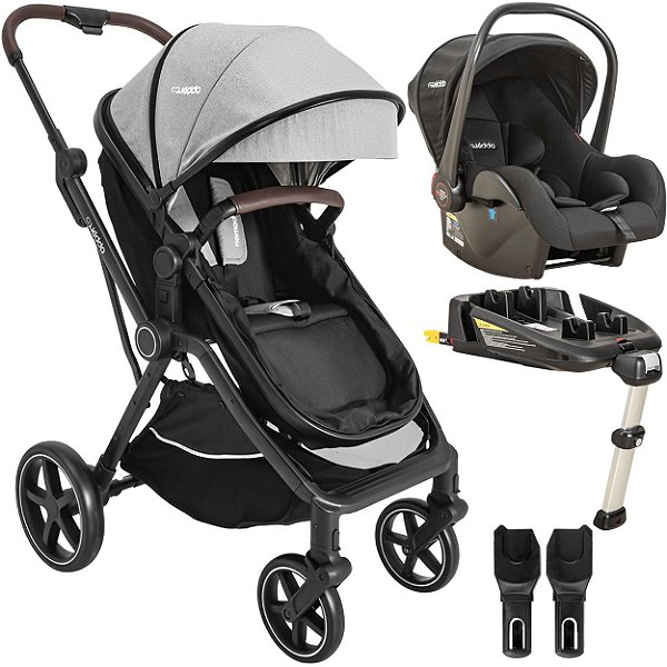 Carrinho de Bebe com Bebe Conforto e ISOFIX Kiddo Nomad Grafite