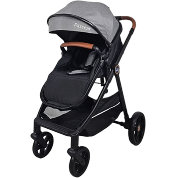 Carrinho de Bebe Passeio Moises Passear Baby Apolo 3 em 1 Cinza