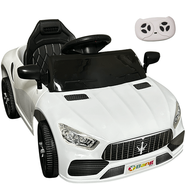 Carro Elétrico Bang Toys Striker X10 Branco com Controle Remoto