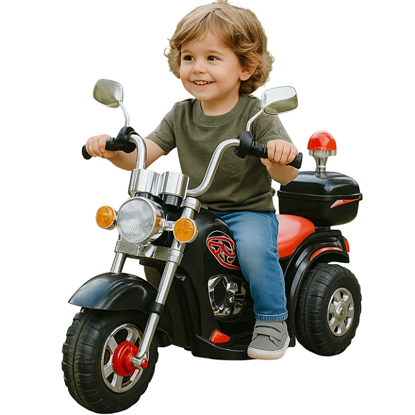 Moto Elétrica Bang Toys Infantil Chopper Guardian X Preta 6V