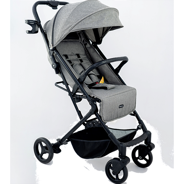 Carrinho de Bebe Berço Passeio Galzerano Kira Cinza