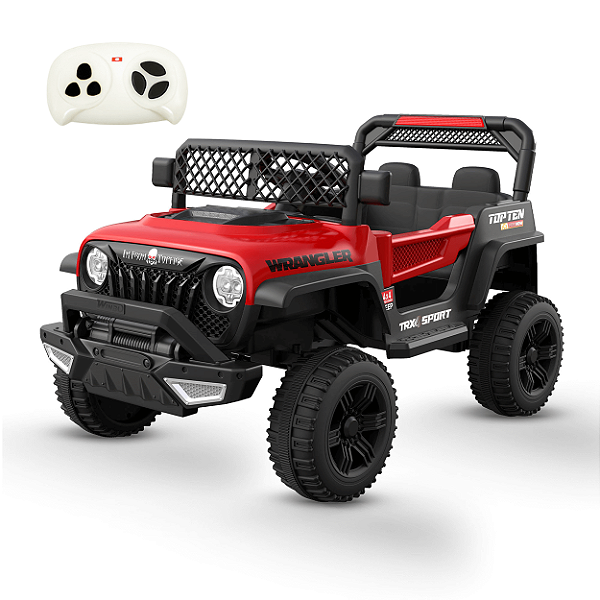 Carro Eletrico Bang Toys Jipe Adventure Vermelho 12V Controle